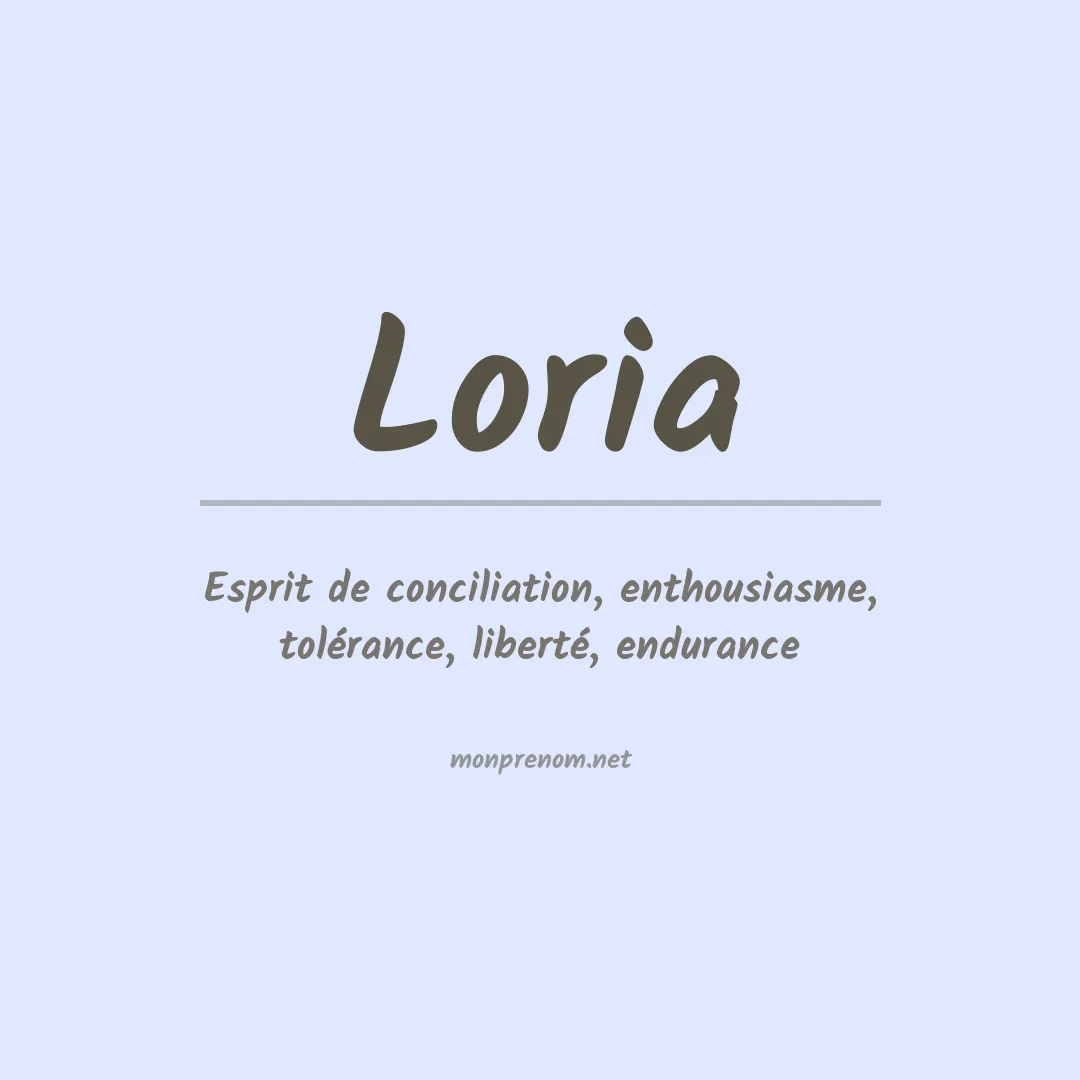 Signification du Prénom Loria