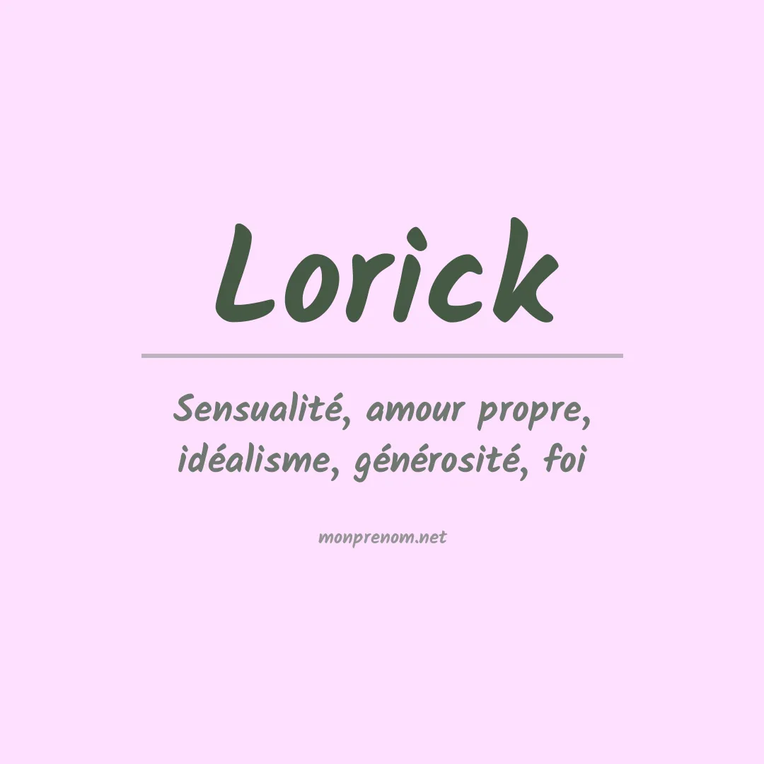 Signification du Prénom Lorick