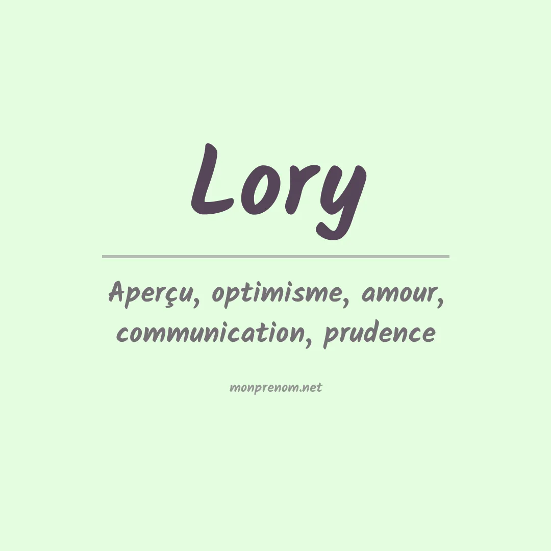 Signification du Prénom Lory