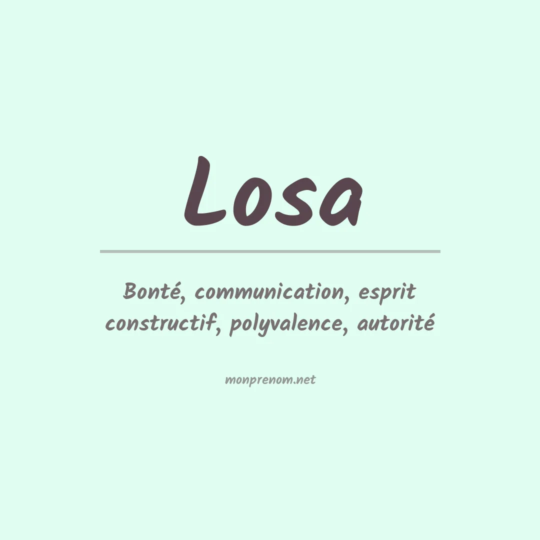 Signification du Prénom Losa Signification du Prénom Losa