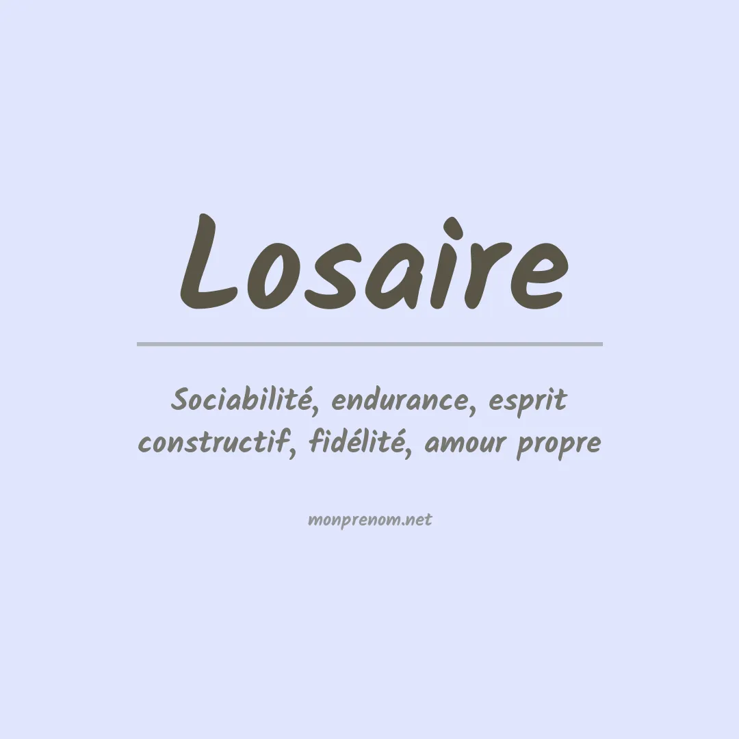 Signification du Prénom Losaire Signification du Prénom Losaire