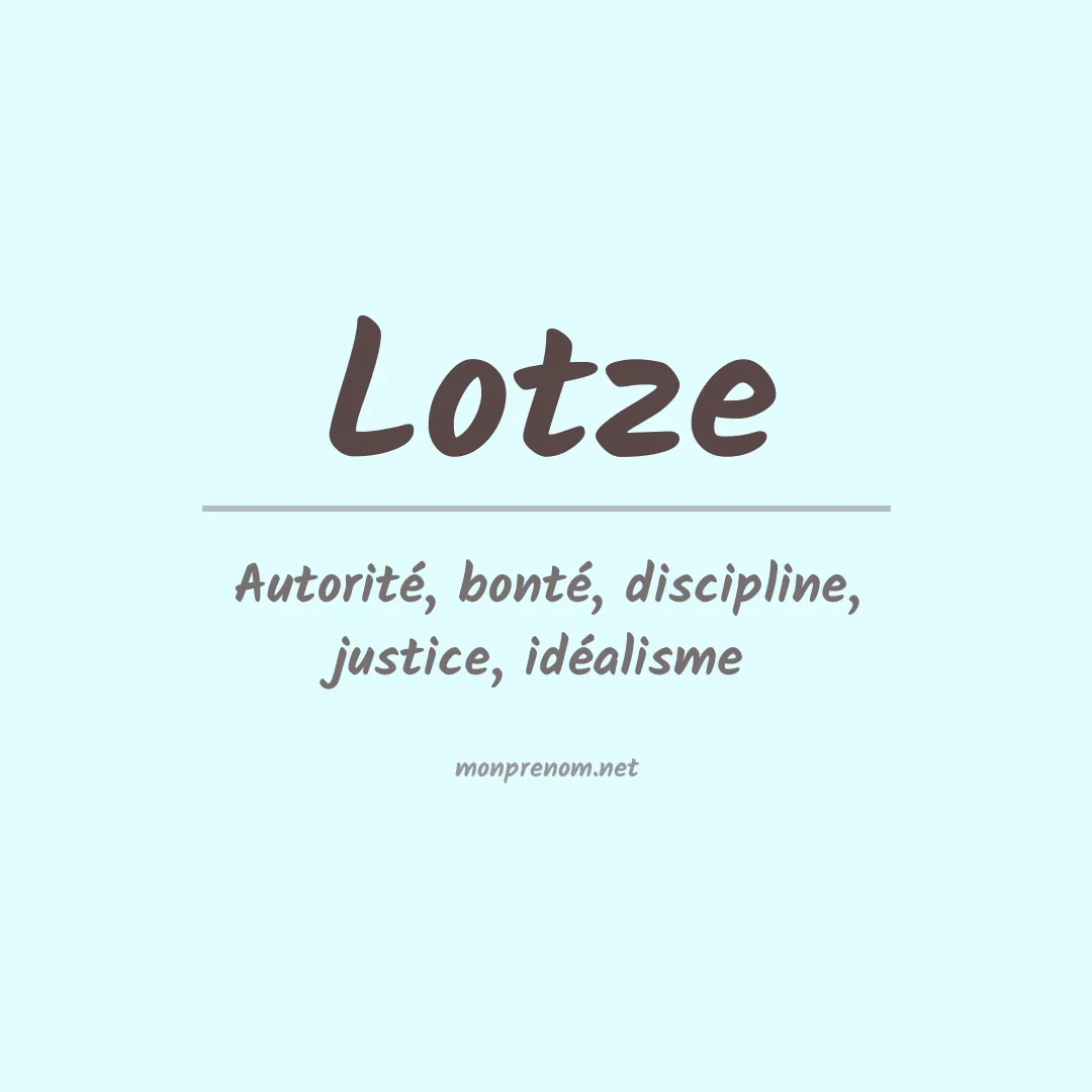 Signification du Prénom Lotze