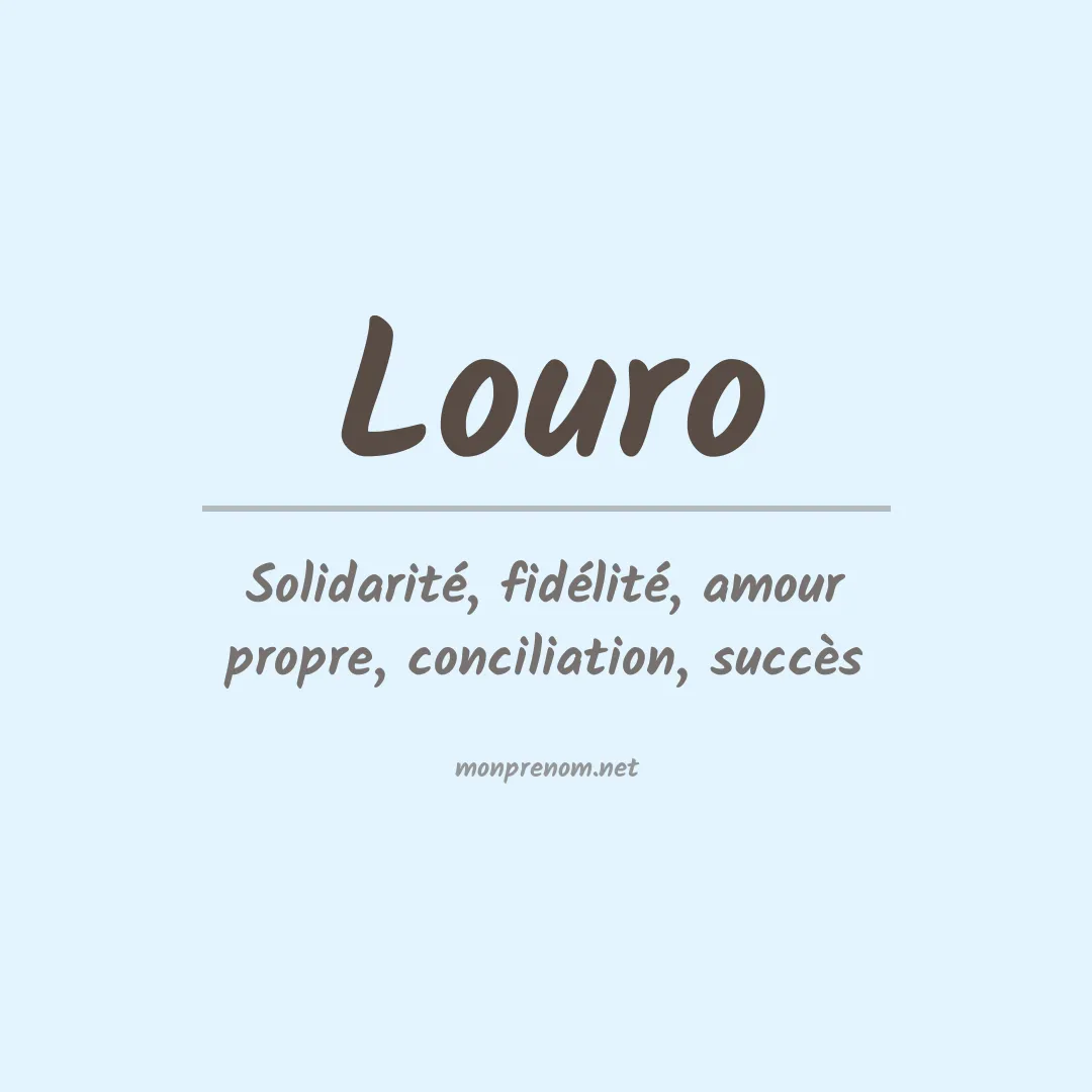 Signification du Prénom Louro