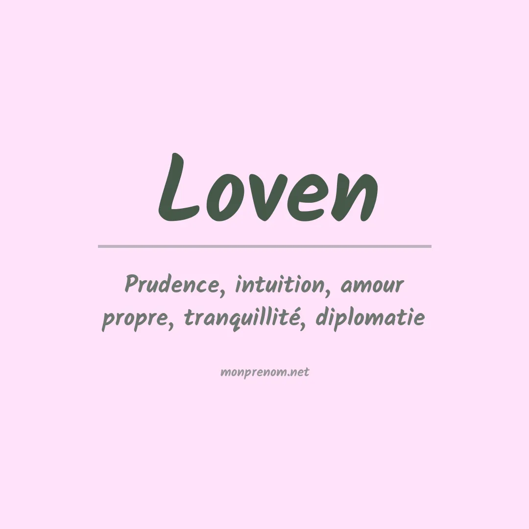 Signification du Prénom Loven