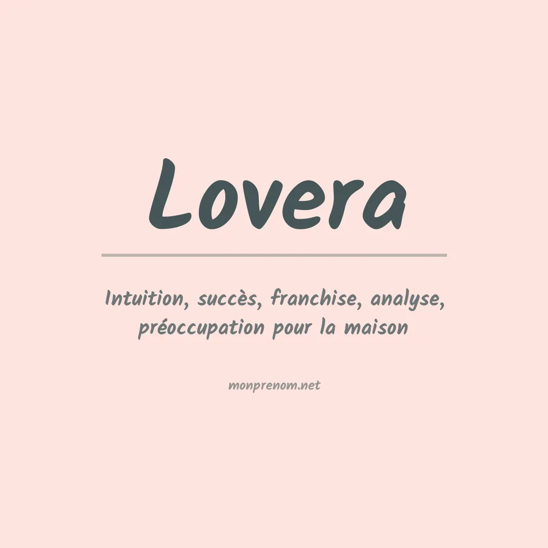 Signification du Prénom Lovera