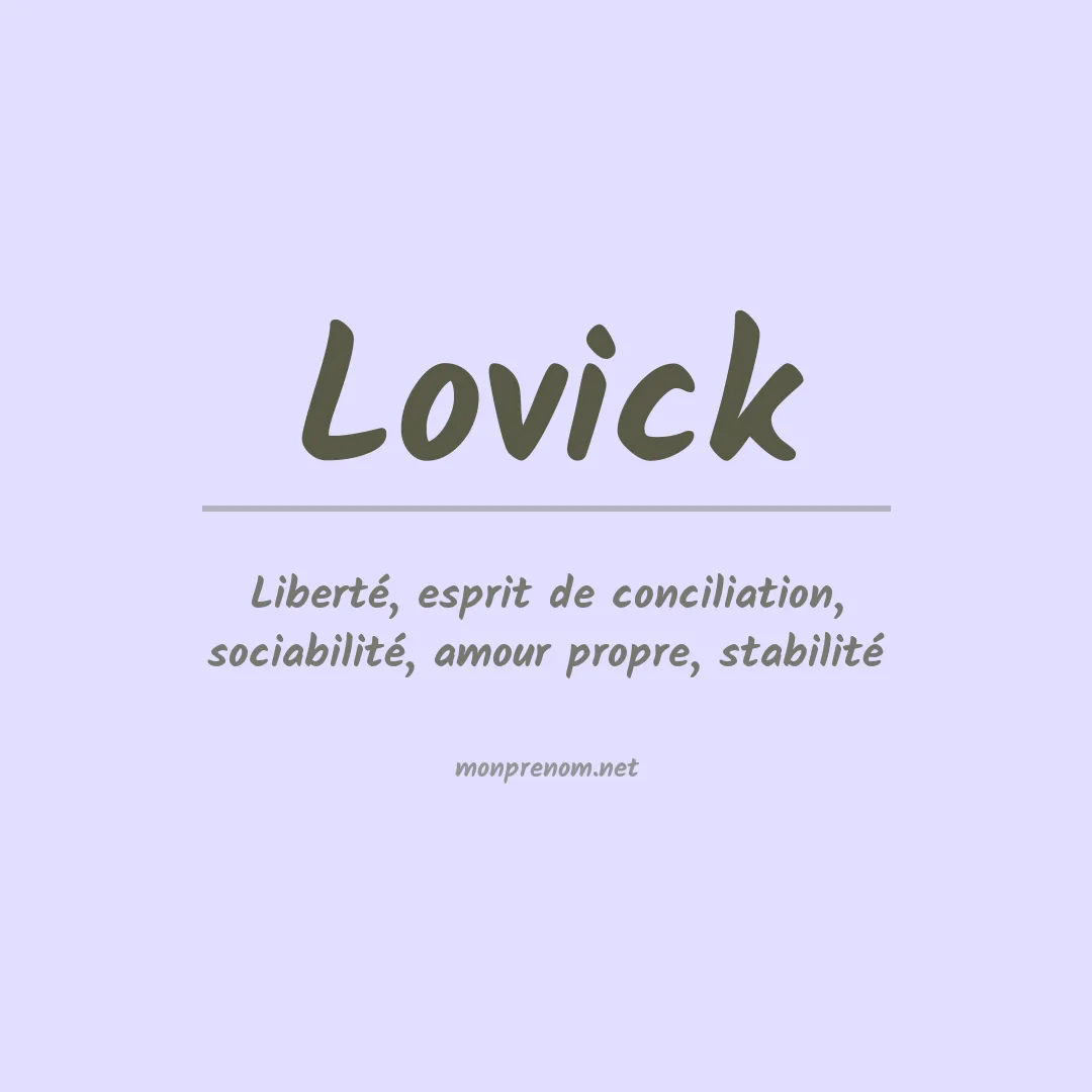 Signification du Prénom Lovick