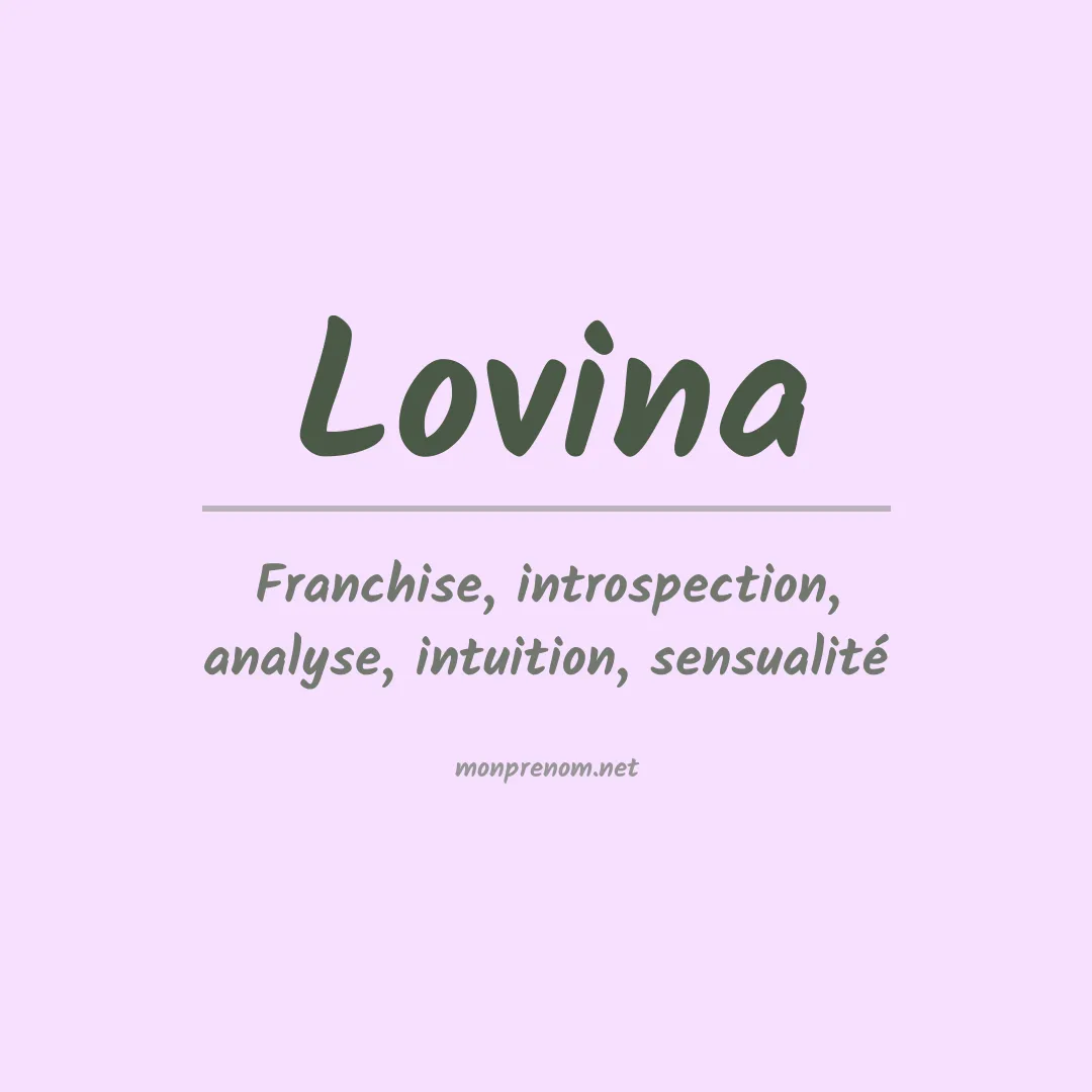 Signification du Prénom Lovina Signification du Prénom Lovina