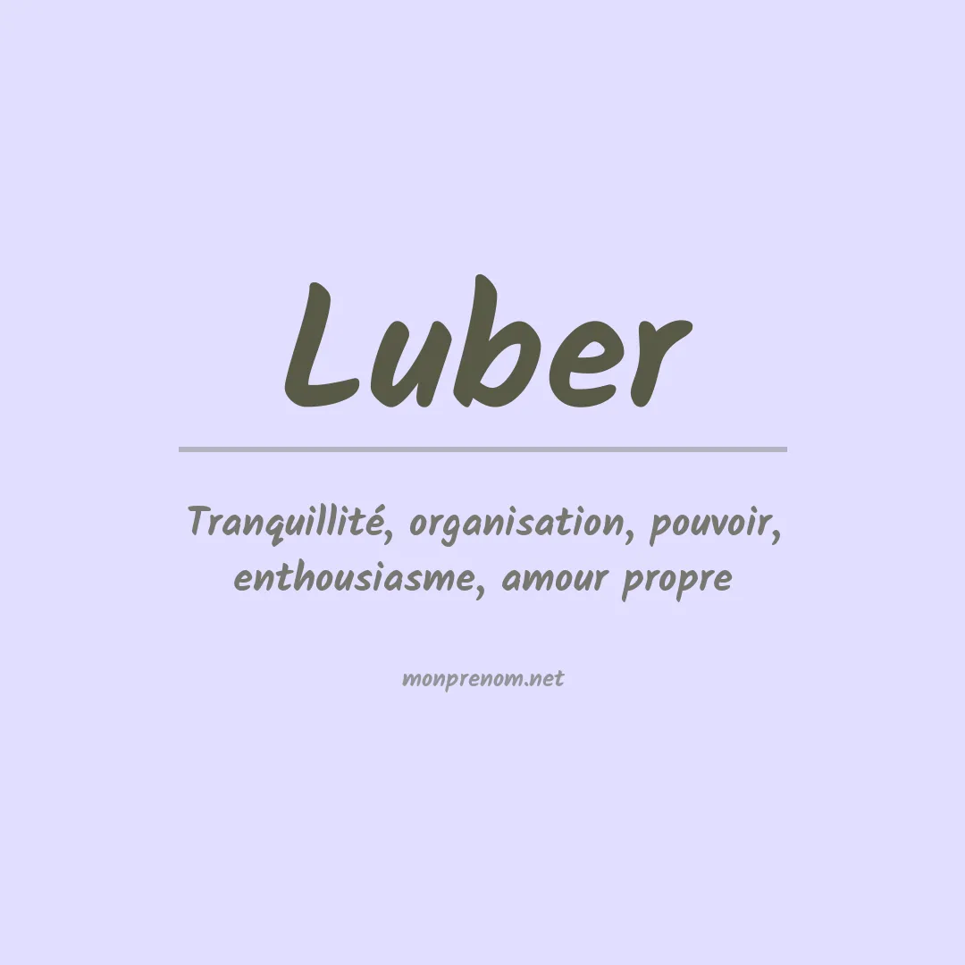 Signification du Prénom Luber