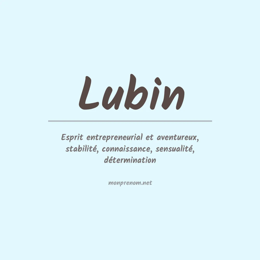 Signification du Prénom Lubin