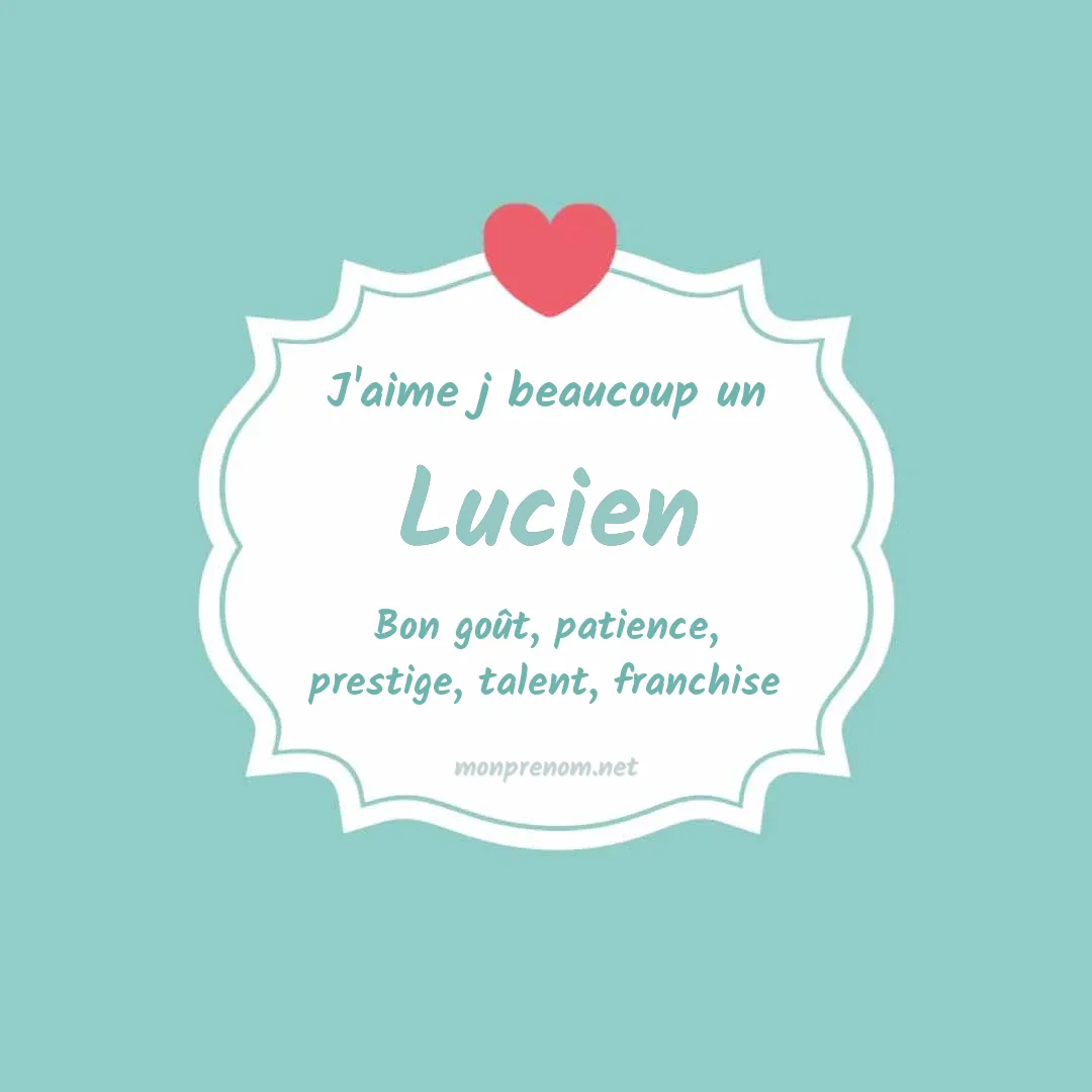 Signification du Pr nom Lucien