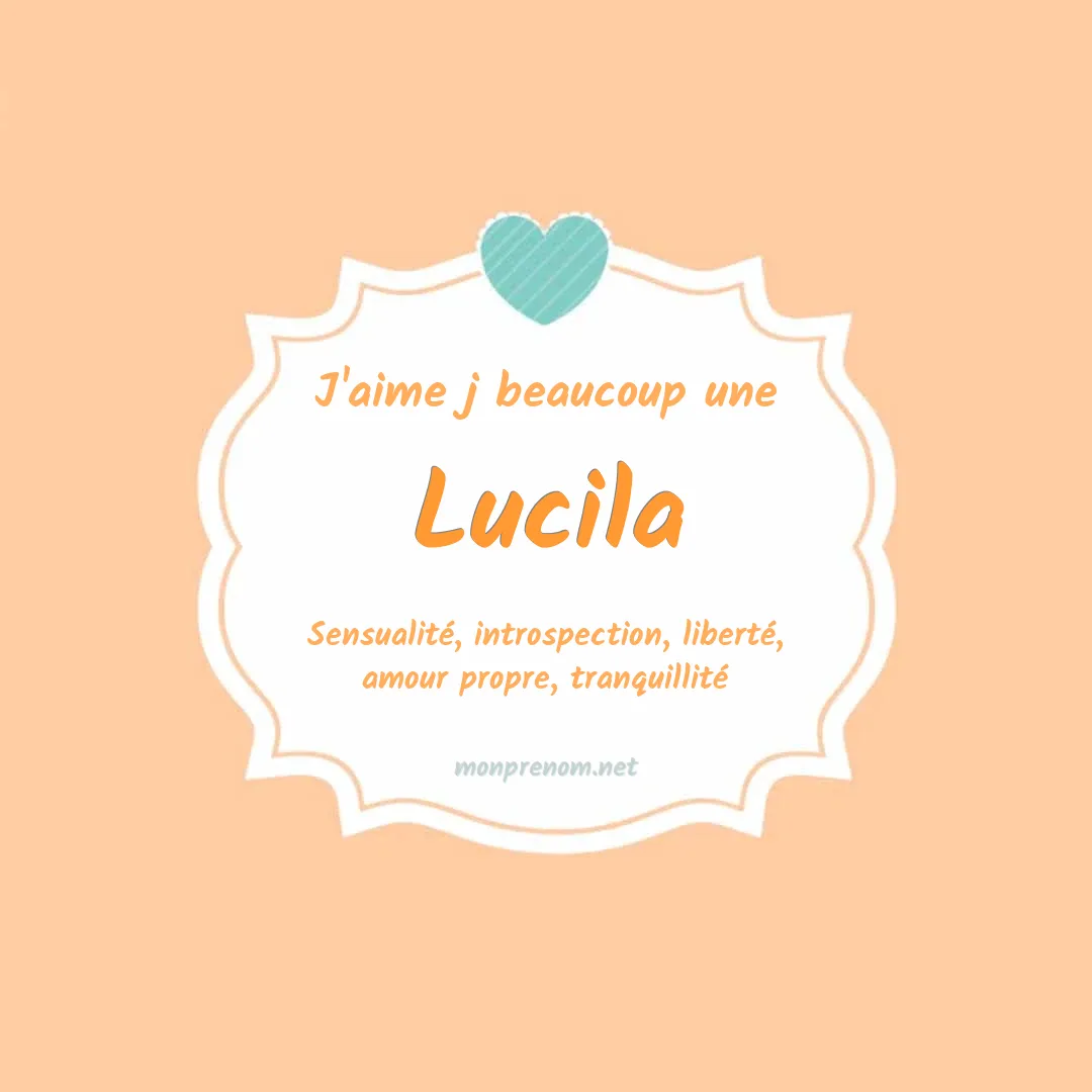 j'aime beaucoup Lucila