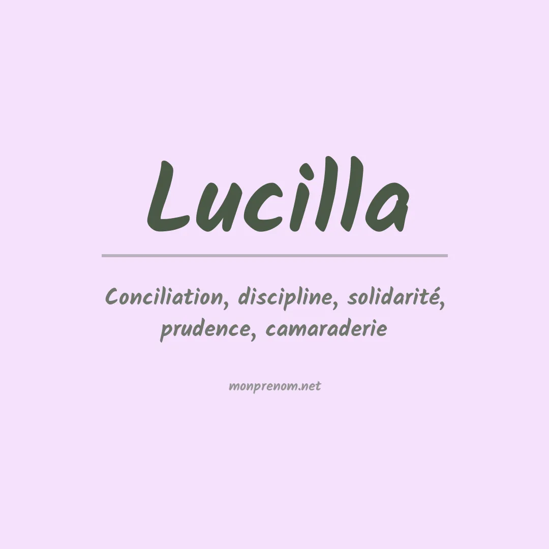 Signification du Prénom Lucilla Signification du Prénom Lucilla