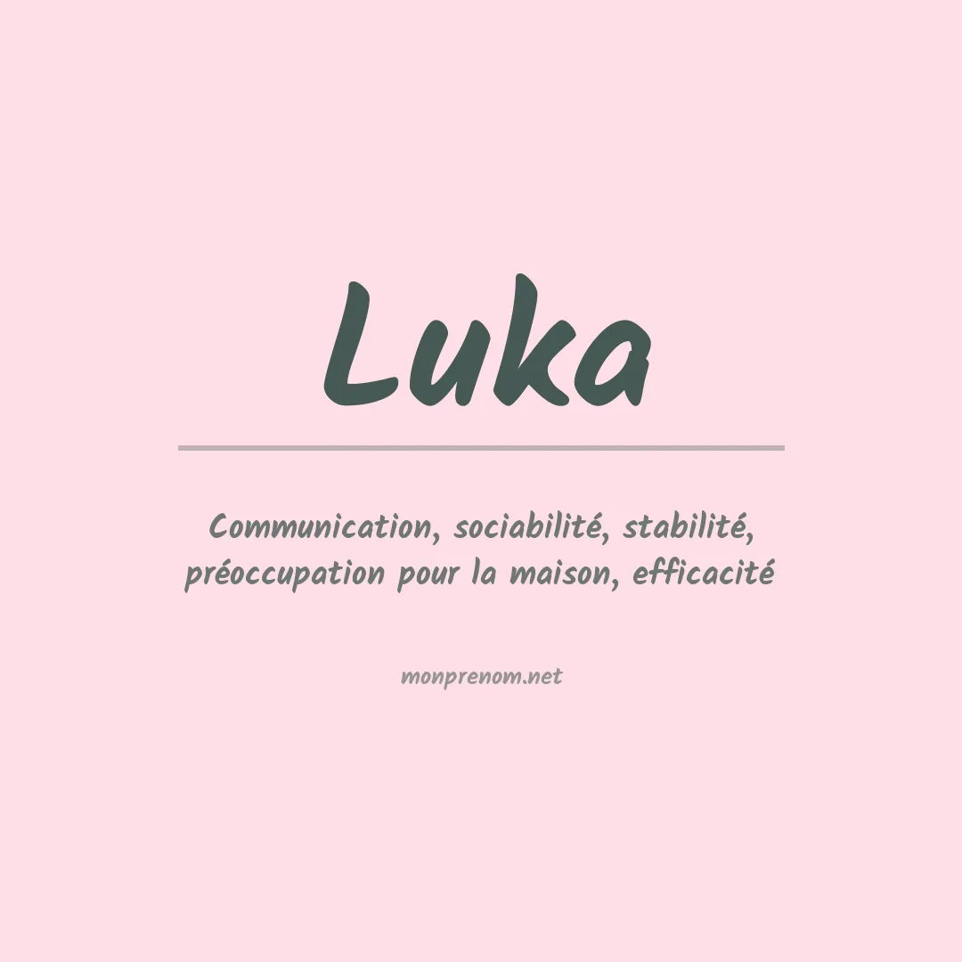 Signification du Prénom Luka