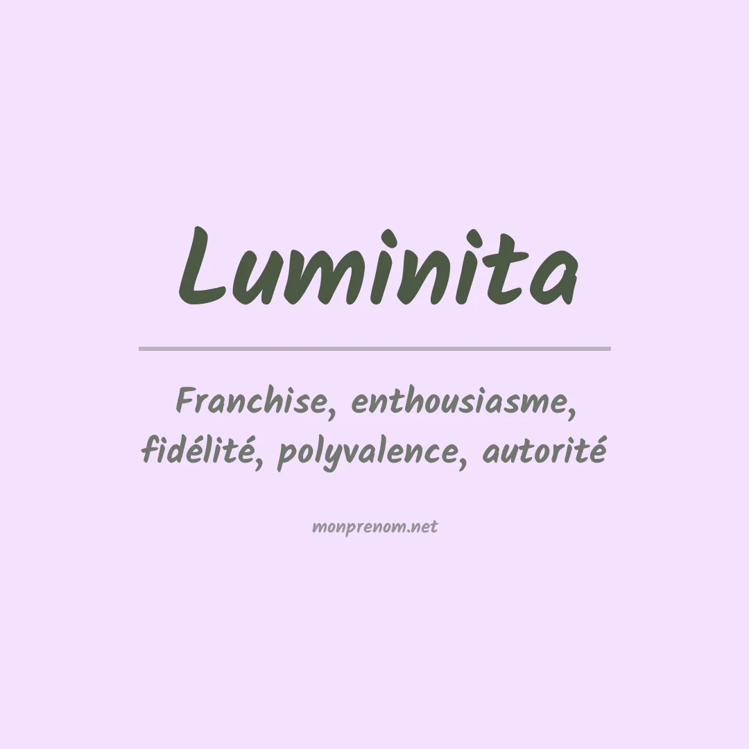 Signification du Prénom Luminita