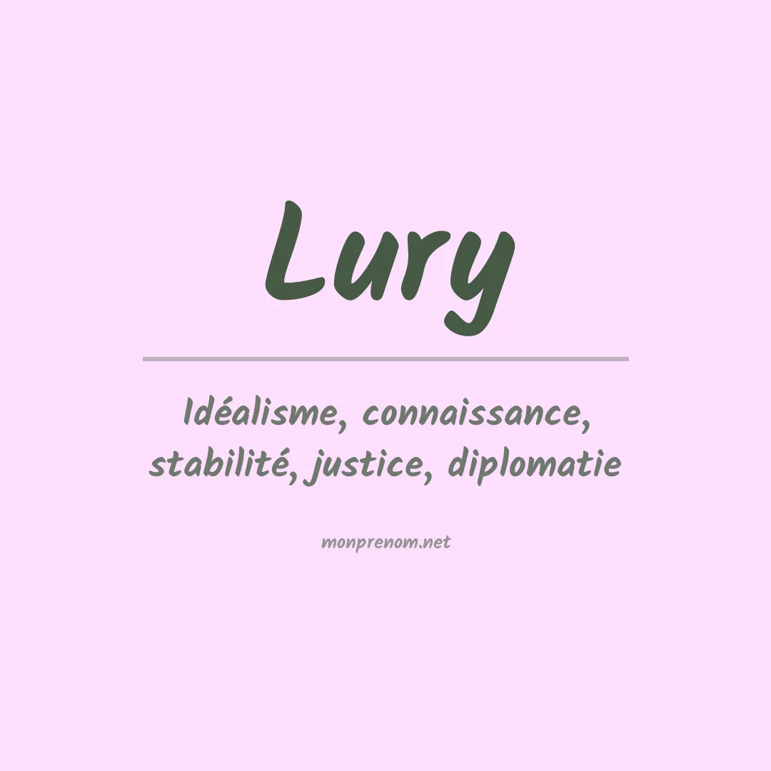 Signification du Prénom Lury