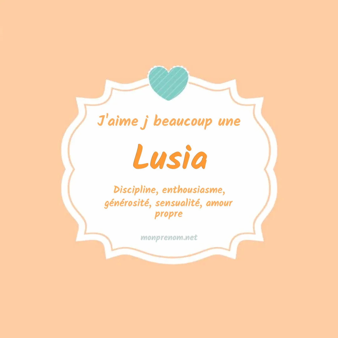 j'aime beaucoup Lusia