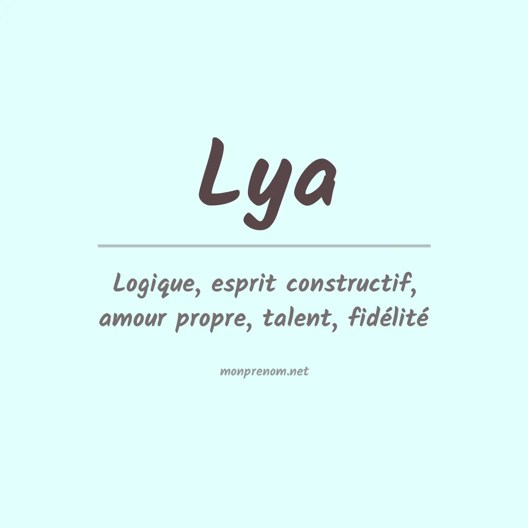 Signification du Prénom Lya