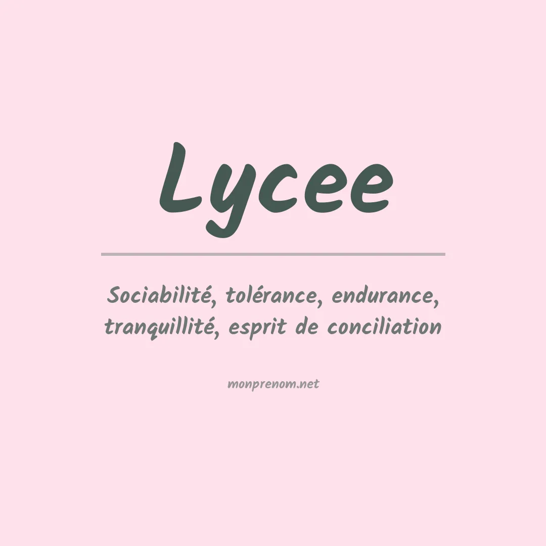 Signification du Prénom Lycee Signification du Prénom Lycee