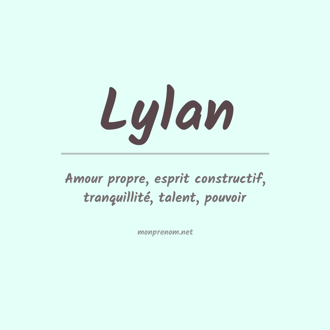 Signification du Prénom Lylan Signification du Prénom Lylan