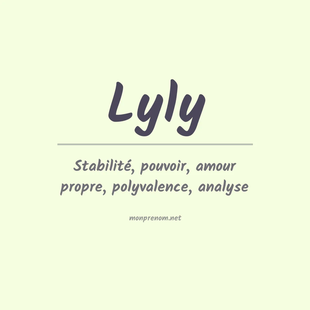 Signification du Prénom Lyly Signification du Prénom Lyly
