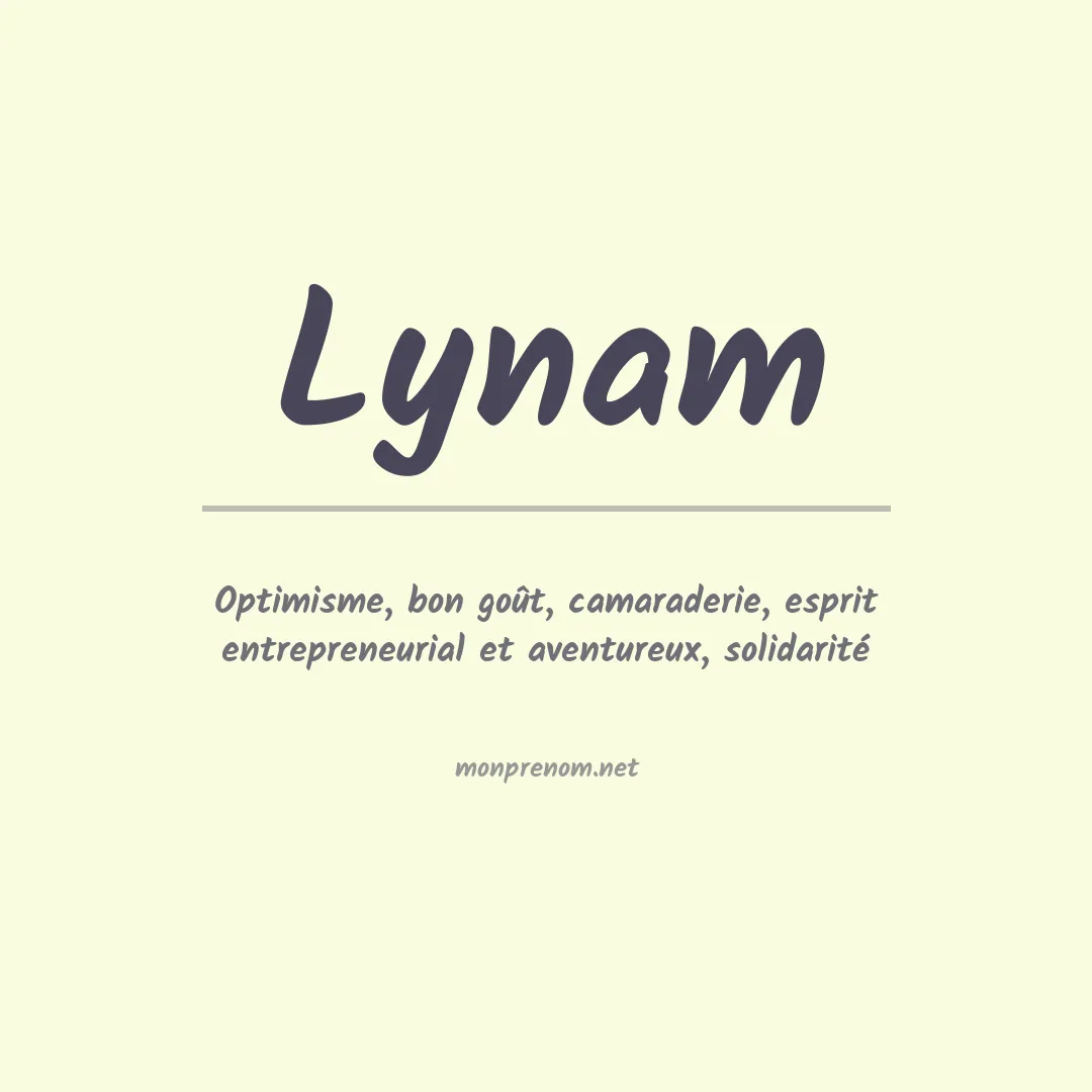 Signification du Prénom Lynam