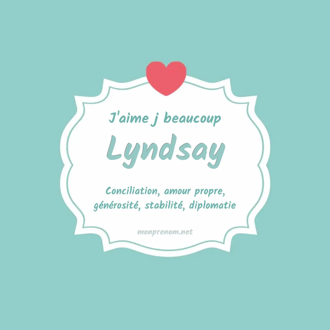 j'aime beaucoup Lyndsay