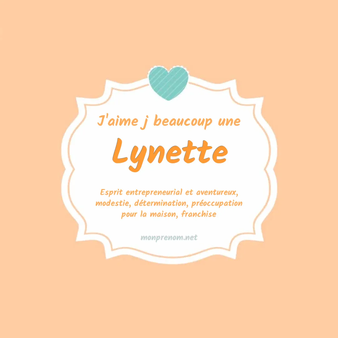 j'aime beaucoup Lynette
