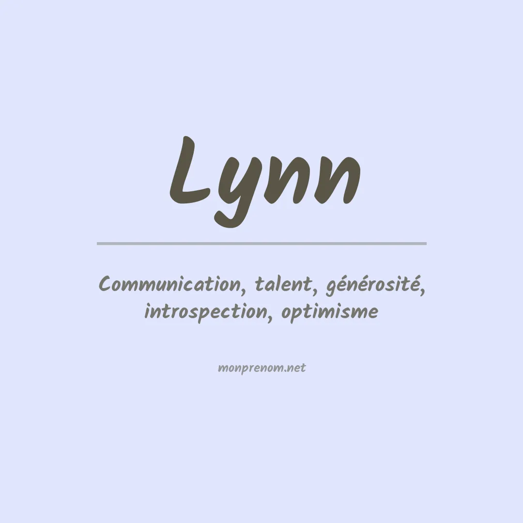 Signification du Prénom Lynn