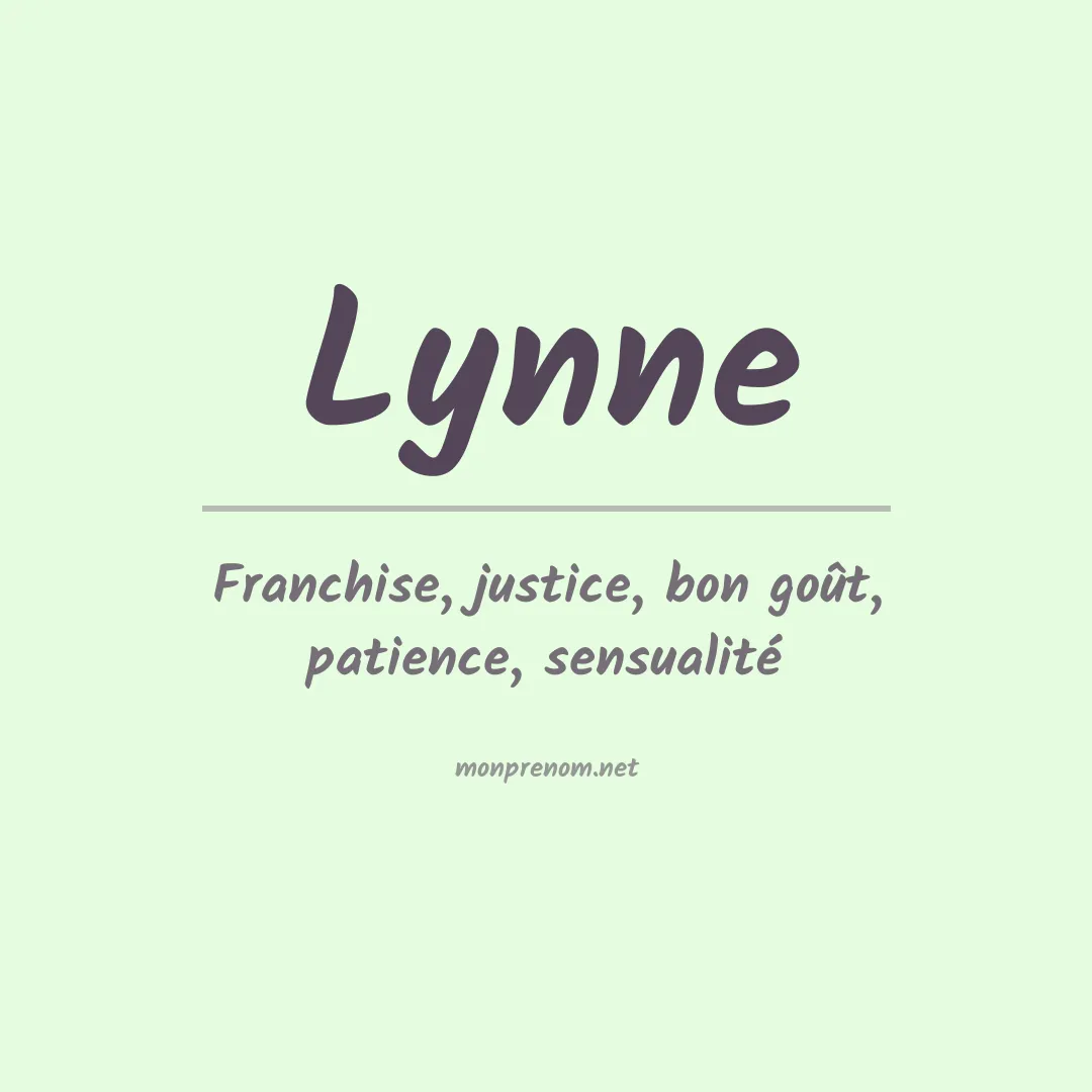 Signification du Prénom Lynne