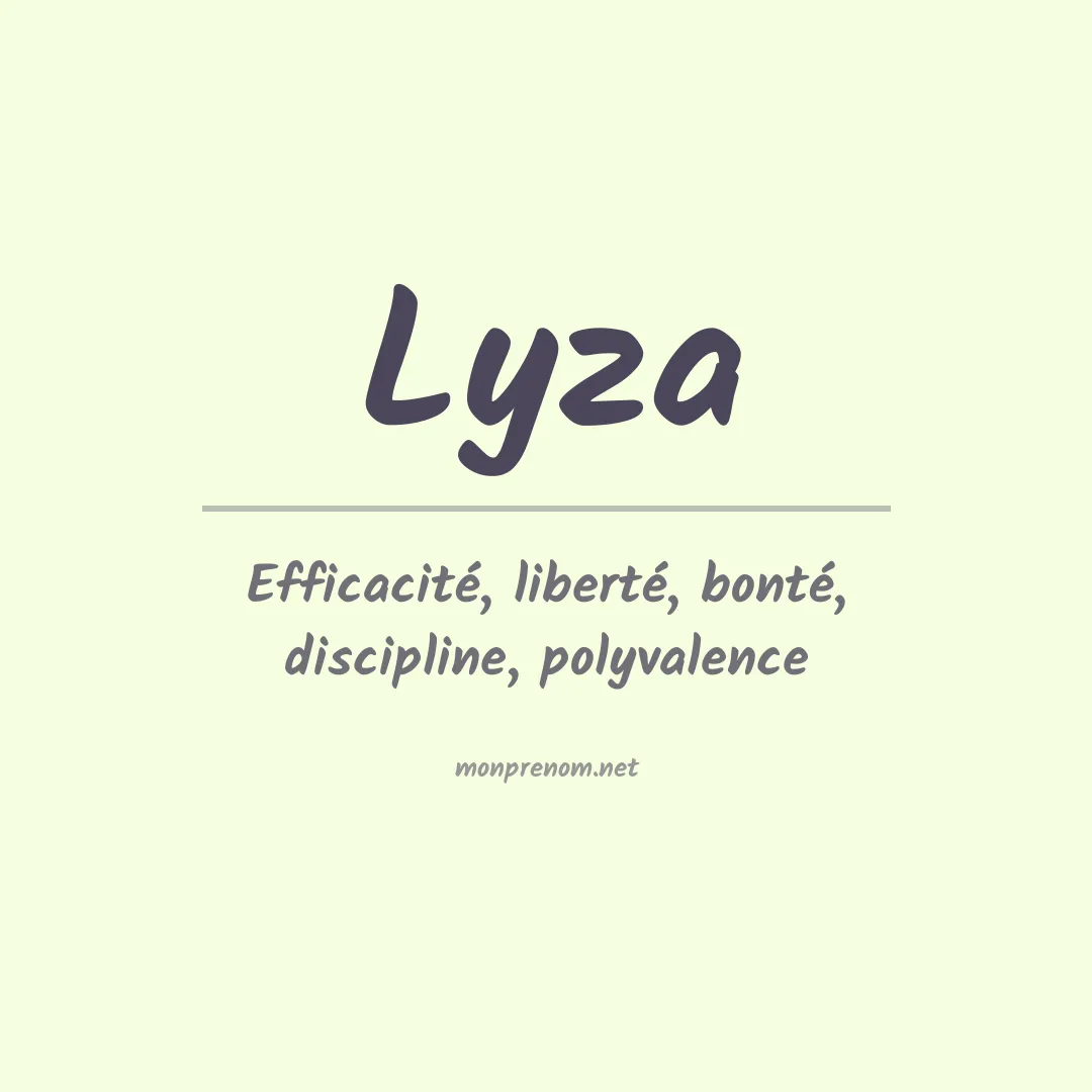 Signification du Prénom Lyza Signification du Prénom Lyza