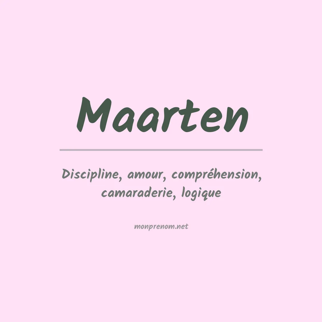 Signification du Prénom Maarten