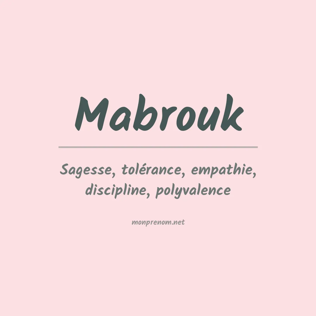 Signification du Prénom Mabrouk Signification du Prénom Mabrouk