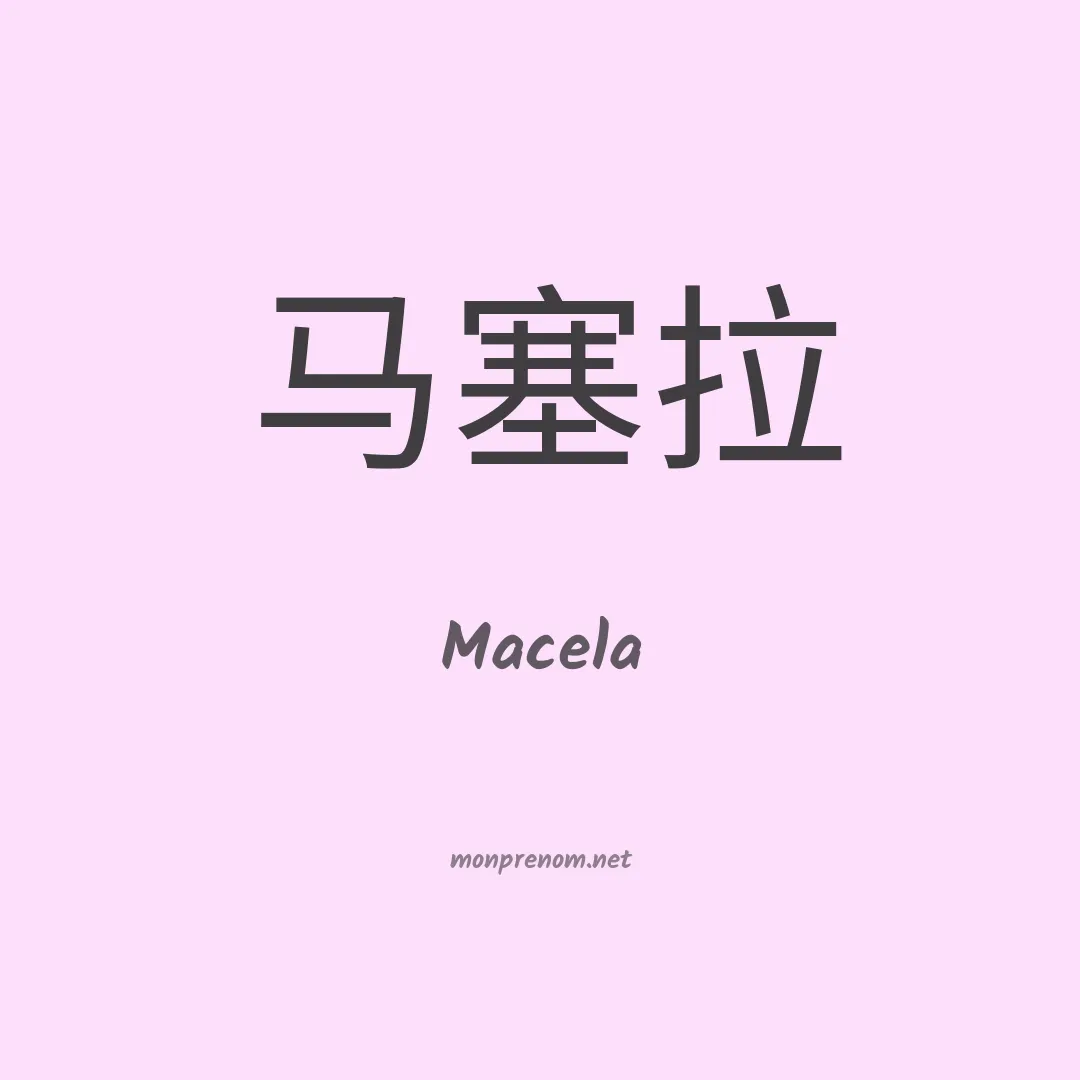 Macela en chino