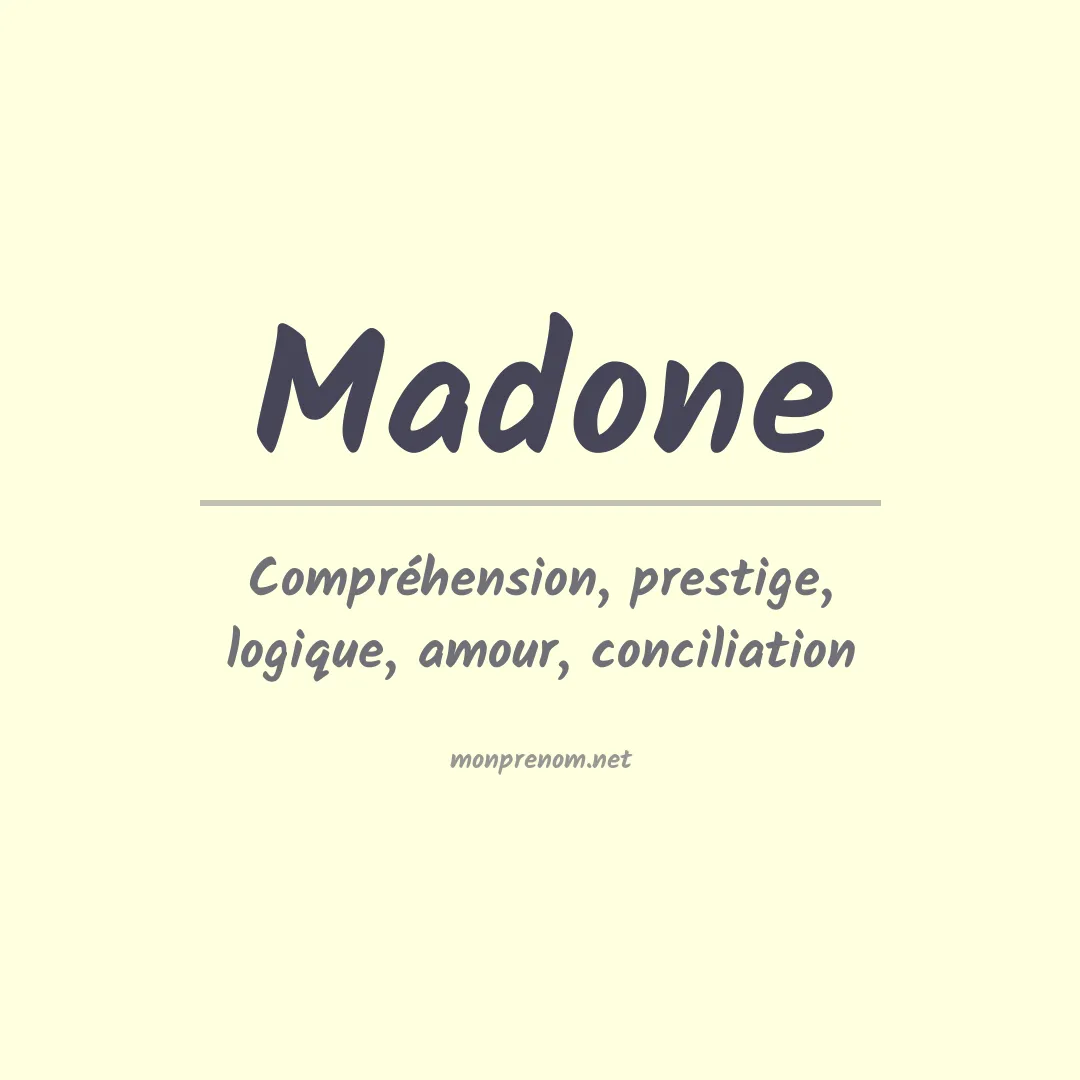 Signification du Prénom Madone Signification du Prénom Madone