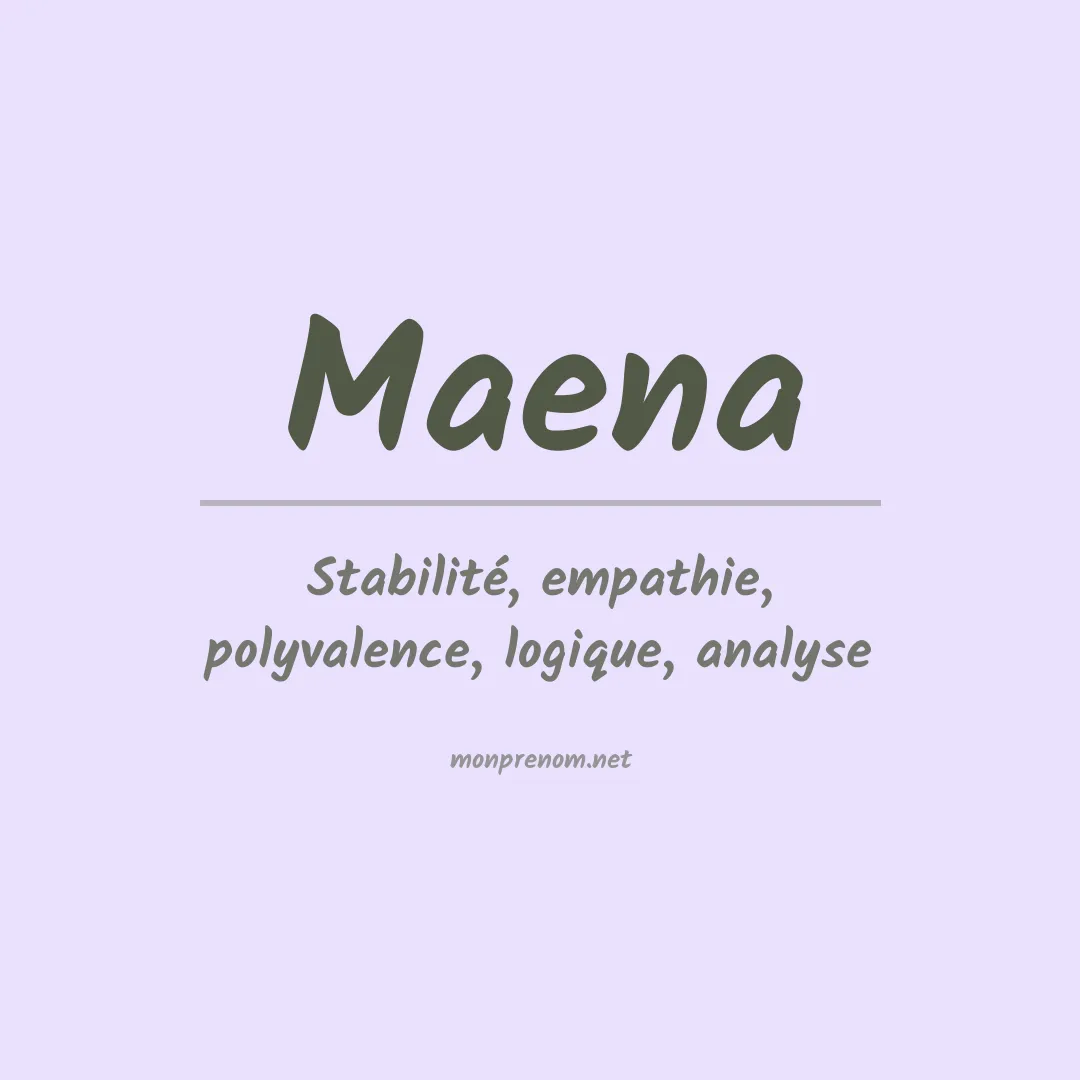 Signification du Prénom Maena