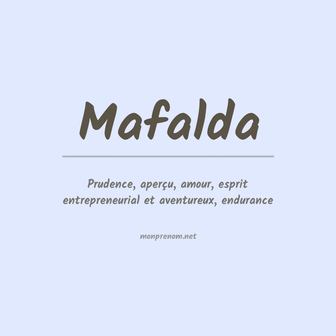 Signification du Prénom Mafalda