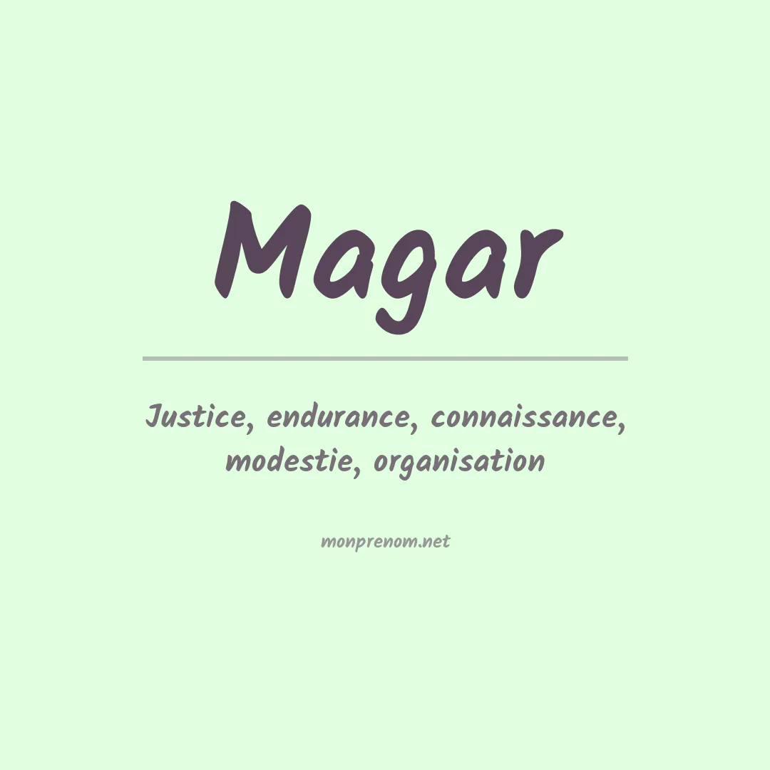 Signification du Prénom Magar