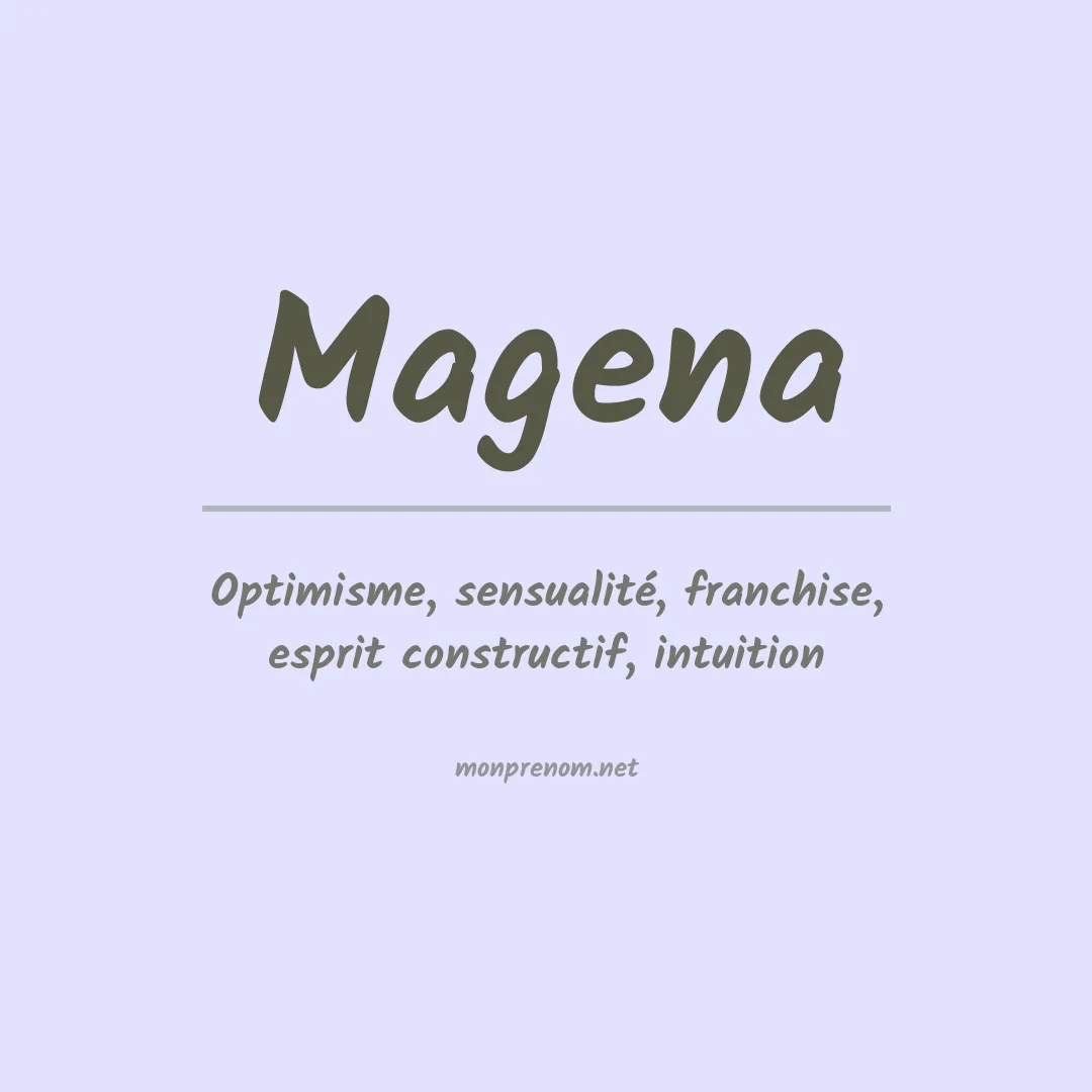 Signification du Prénom Magena Signification du Prénom Magena