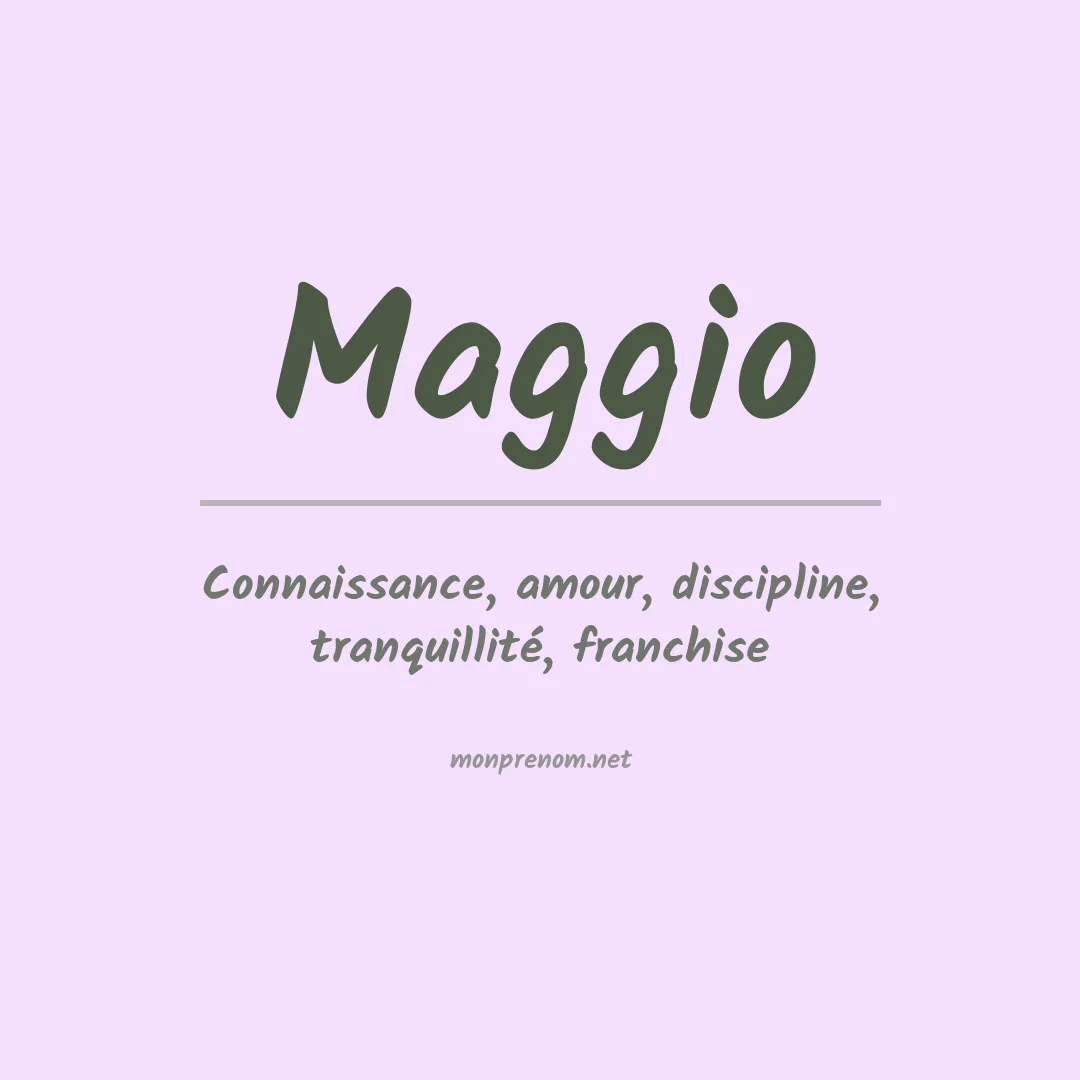 Signification du Prénom Maggio