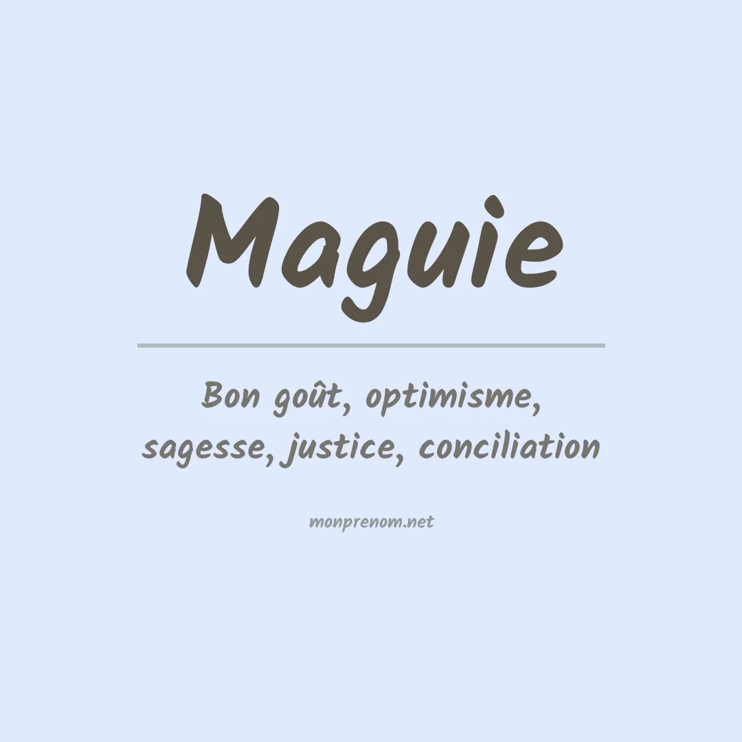 Signification du Prénom Maguie
