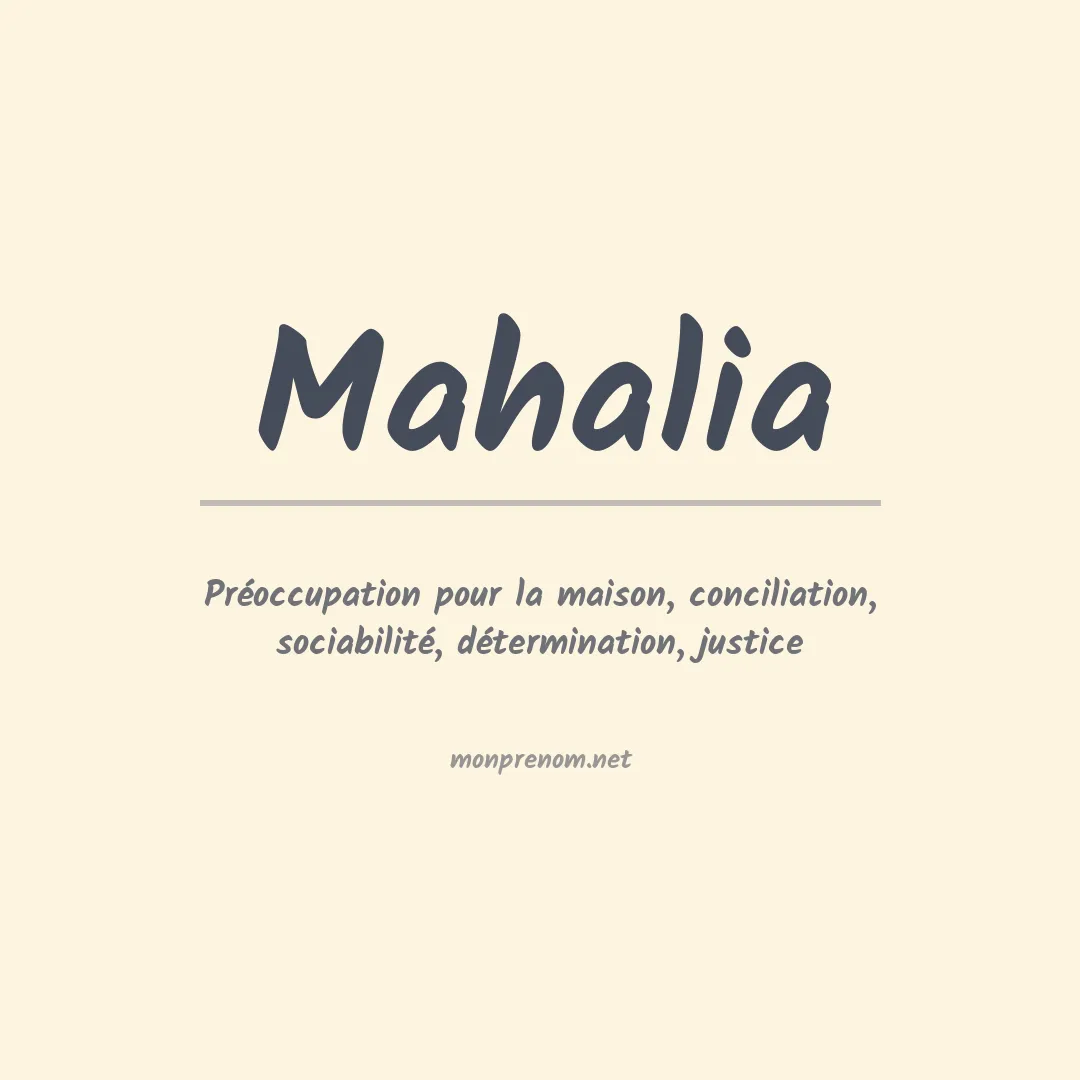 Signification du Prénom Mahalia Signification du Prénom Mahalia
