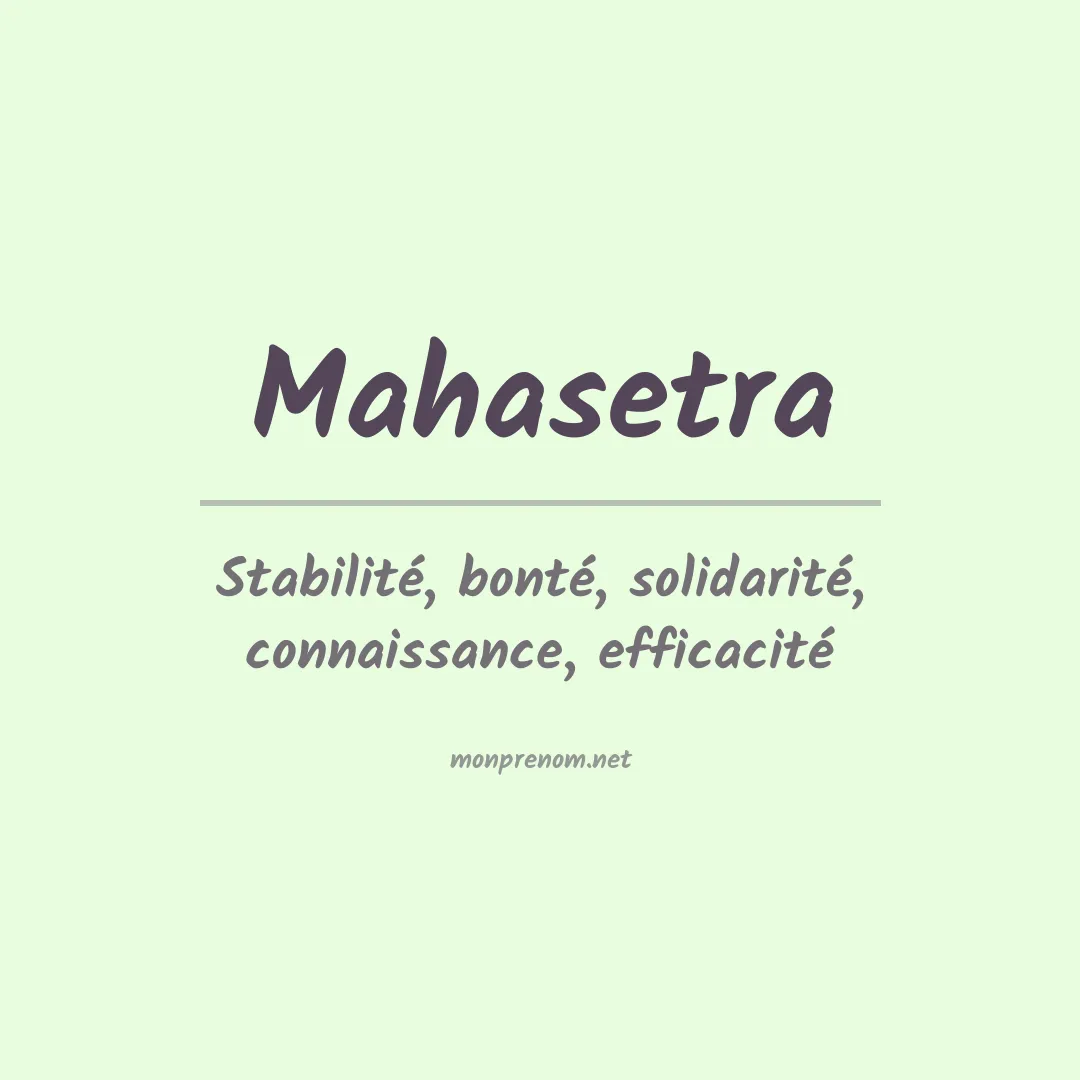 Signification du Prénom Mahasetra Signification du Prénom Mahasetra