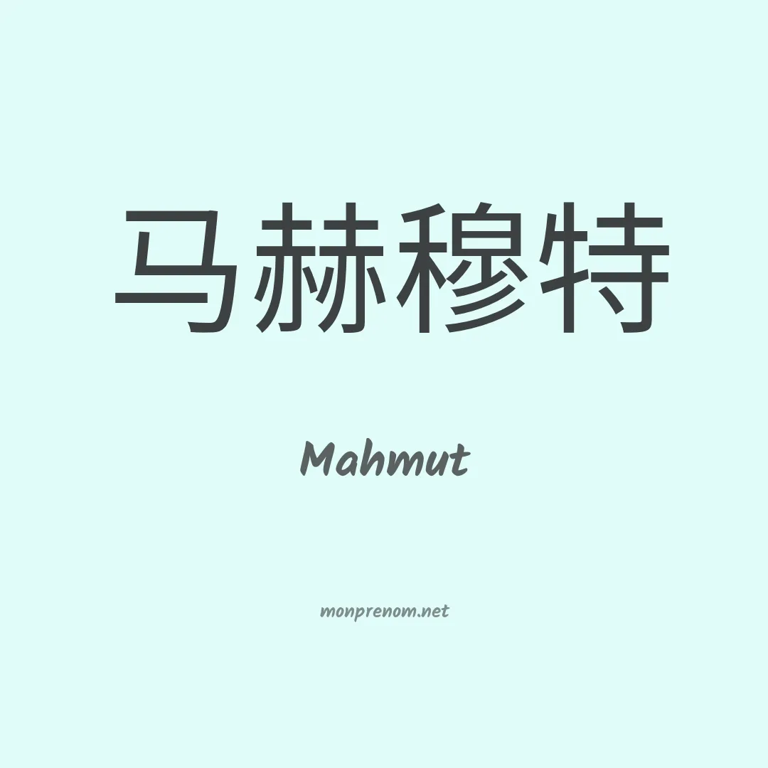 Mahmut en chino