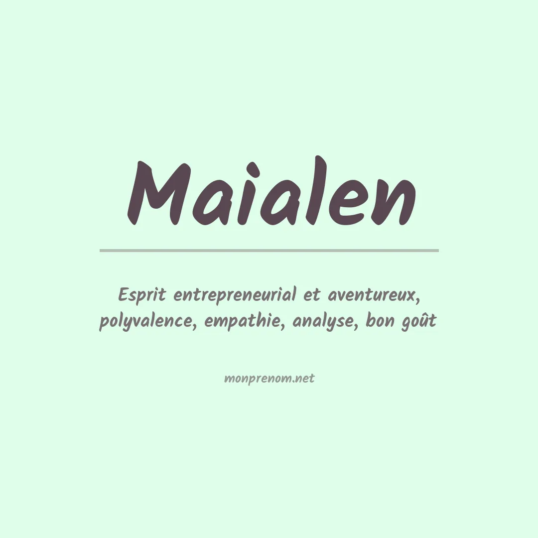 Signification du Prénom Maialen Signification du Prénom Maialen
