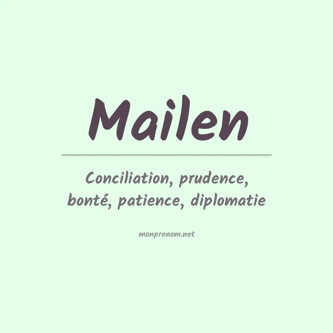 Signification du Prénom Mailen Signification du Prénom Mailen