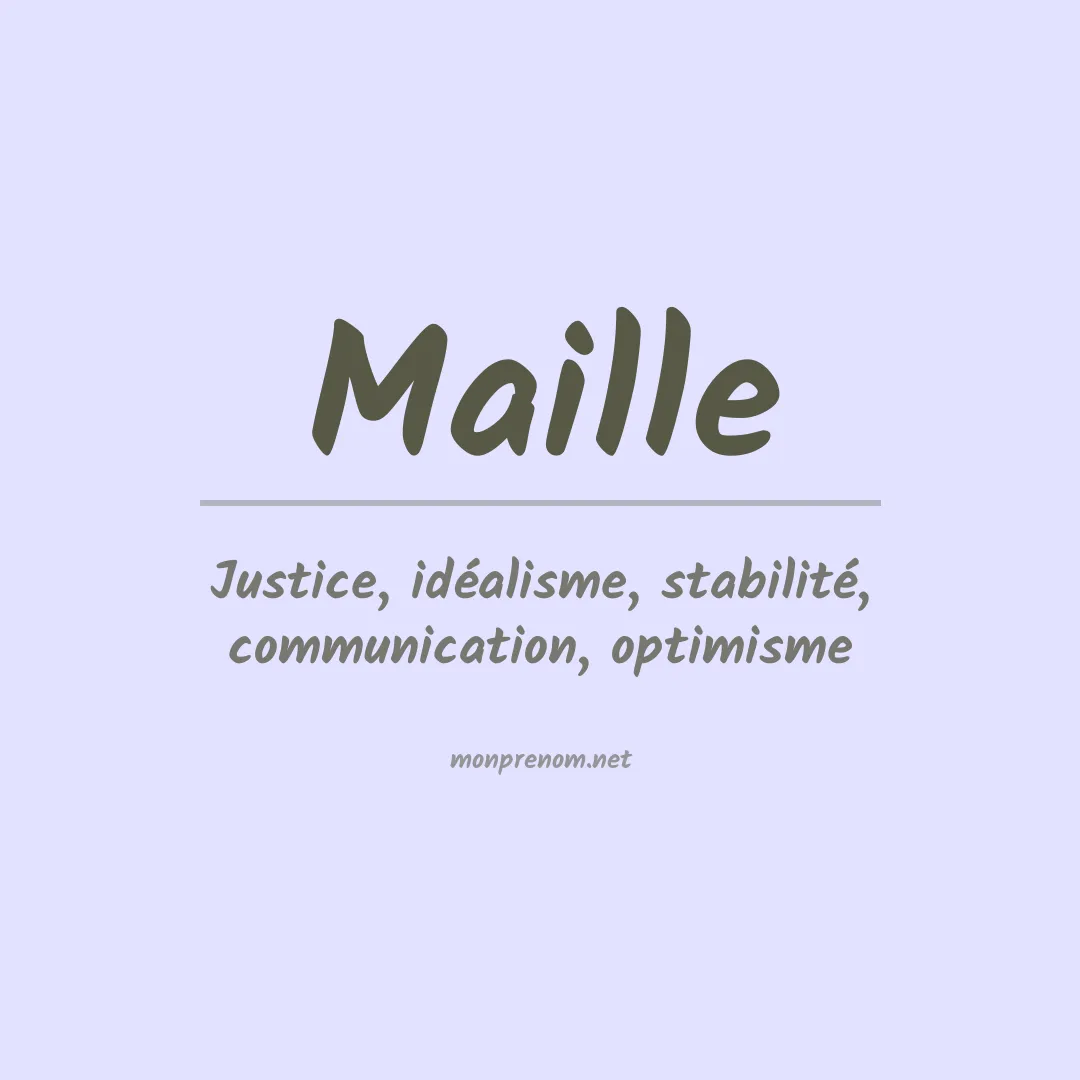 Signification du Prénom Maille