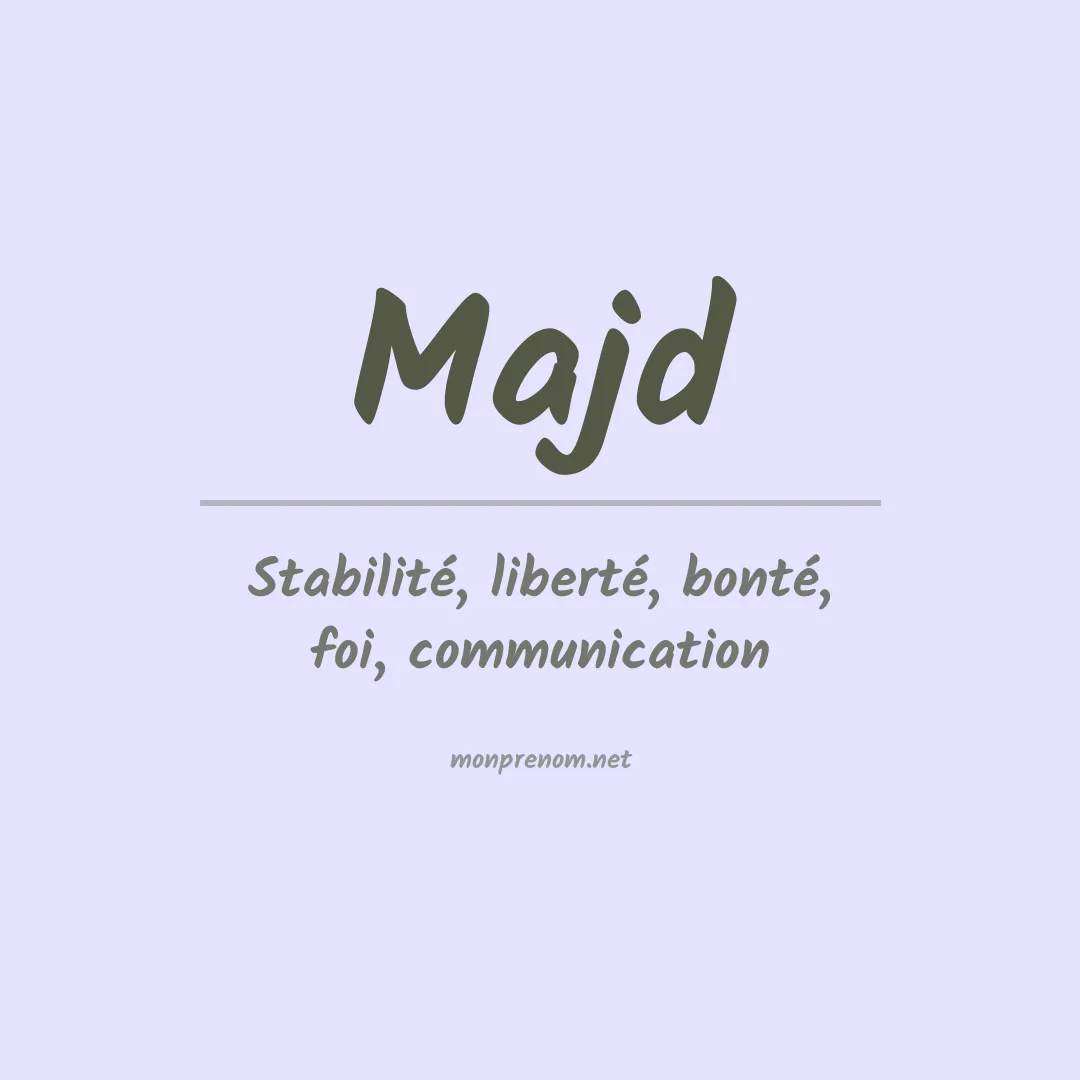 Signification du Prénom Majd Signification du Prénom Majd