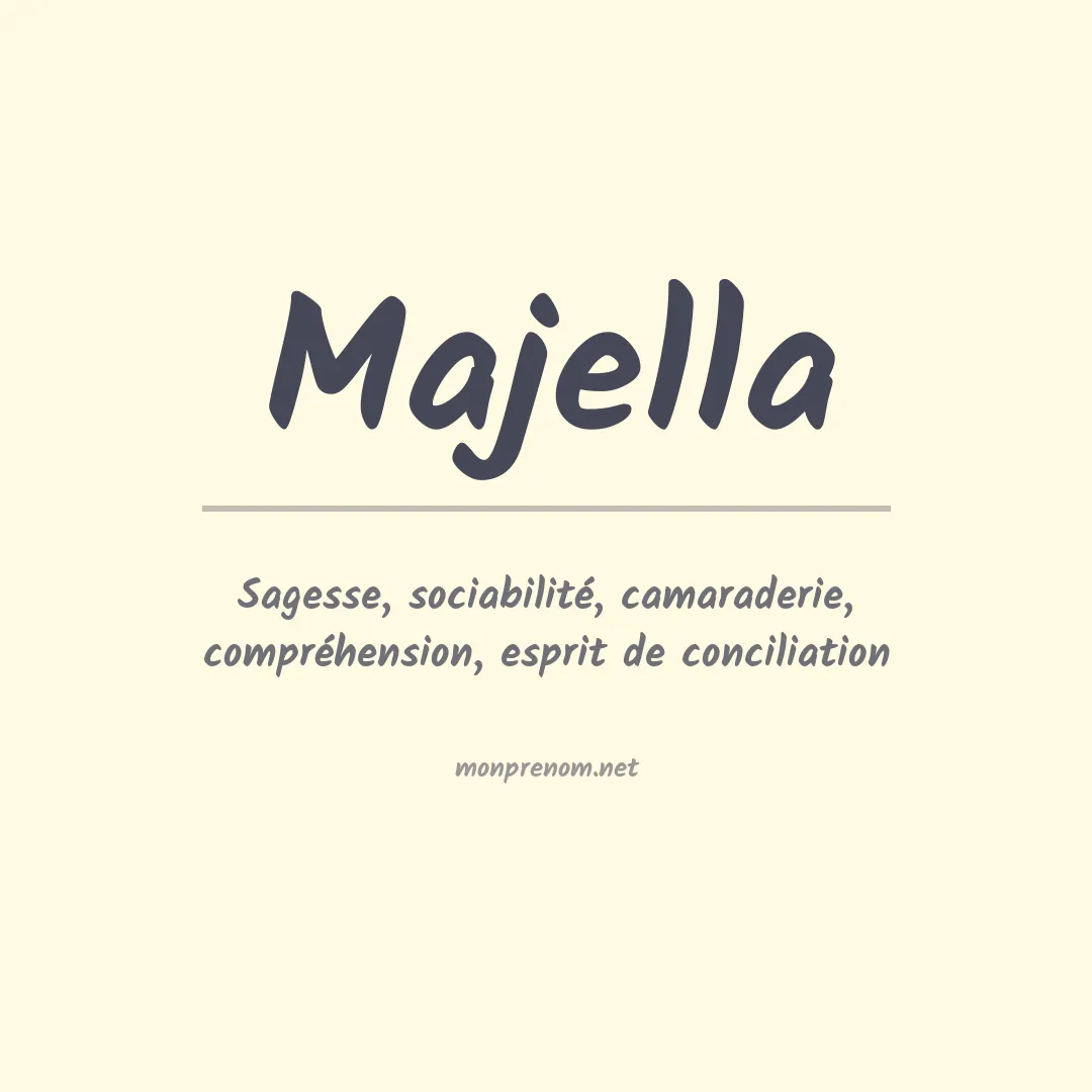 Signification du Prénom Majella