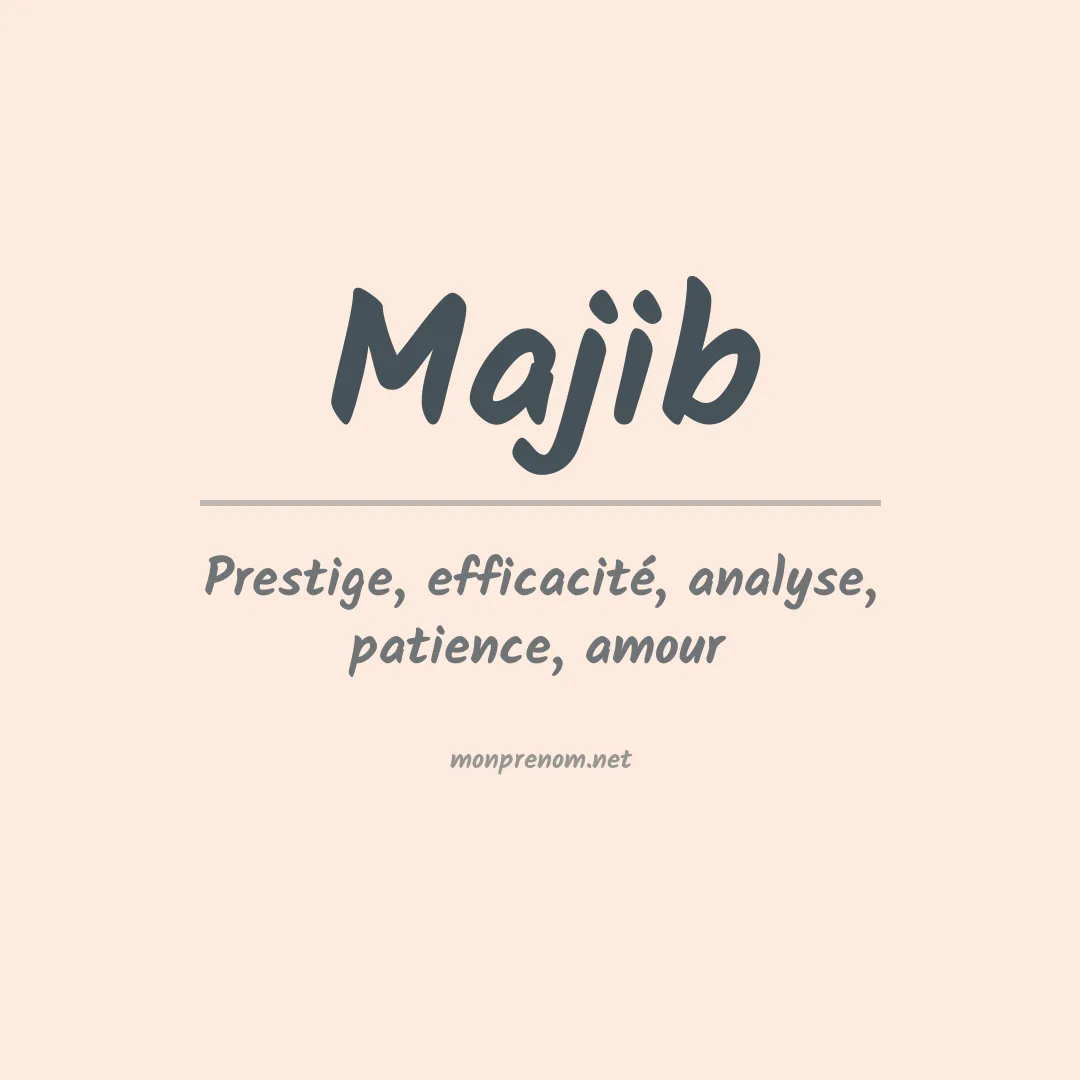Signification du Prénom Majib Signification du Prénom Majib