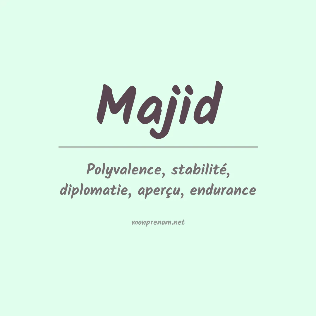 Signification du Prénom Majid